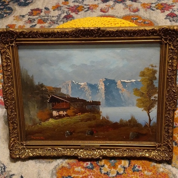 Original Carlo Mancini painting about 75 years old